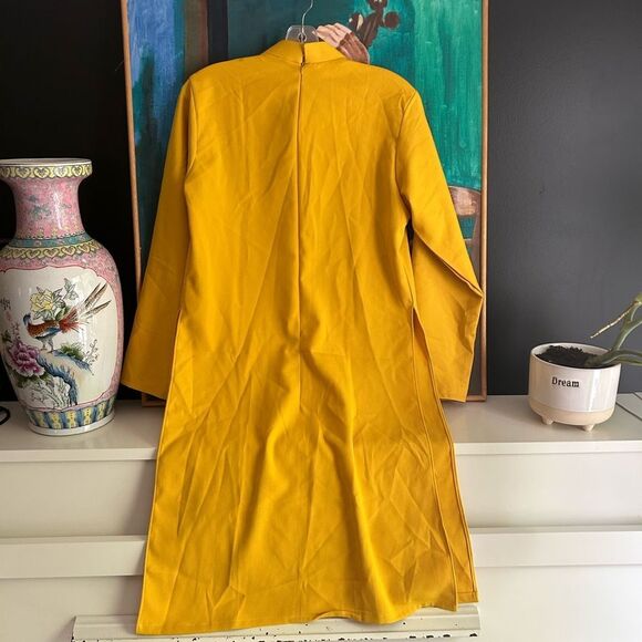 Golden Embroidered Women's Long Blouse L - Picture 8 of 16